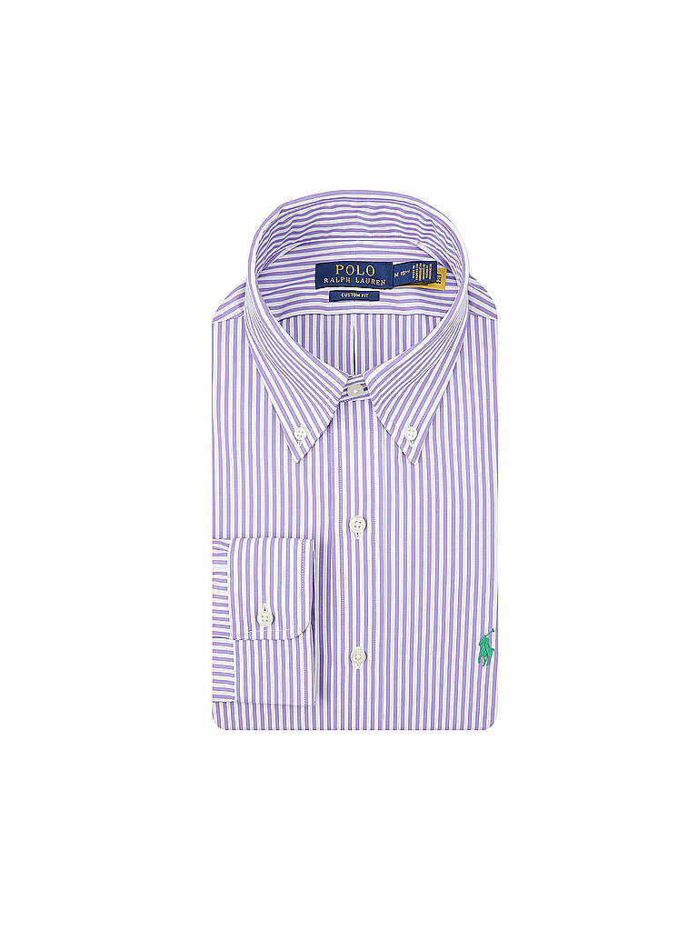 POLO RALPH LAUREN Hemd Custom Fit  lila | L von Polo Ralph Lauren