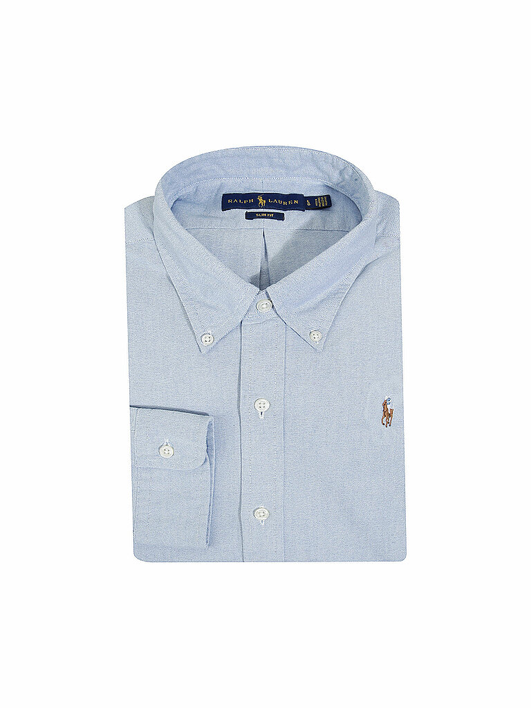 POLO RALPH LAUREN Hemd Slim Fit blau | L von Polo Ralph Lauren