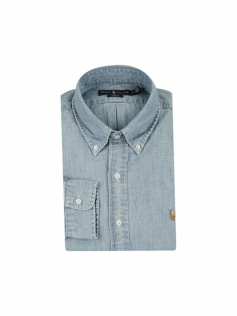 POLO RALPH LAUREN Hemd Slim Fit hellblau | L von Polo Ralph Lauren
