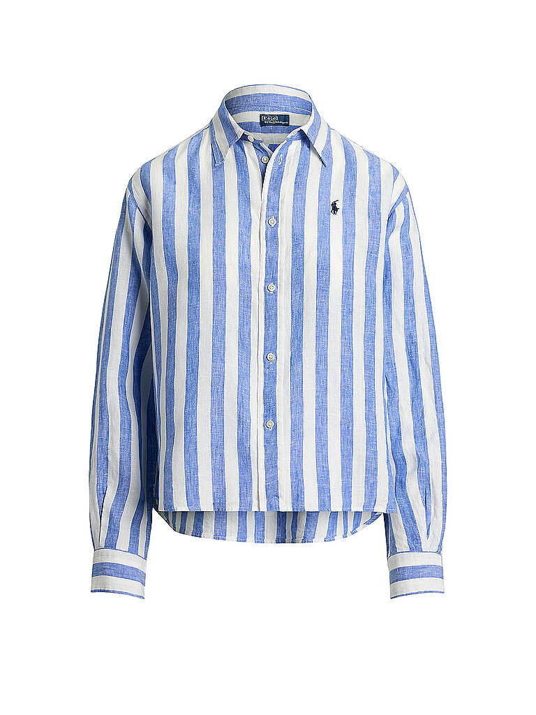 POLO RALPH LAUREN Leinenbluse blau | XL von Polo Ralph Lauren