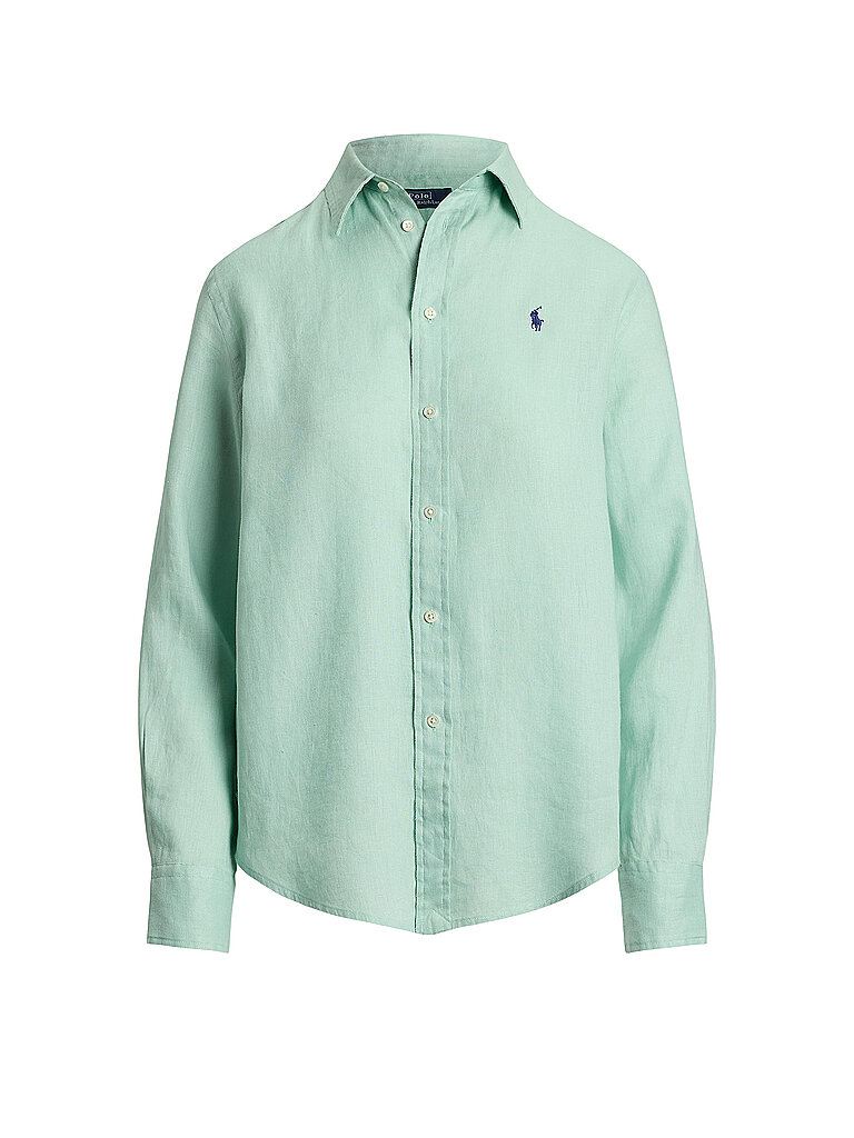 POLO RALPH LAUREN Leinenbluse mint | L von Polo Ralph Lauren