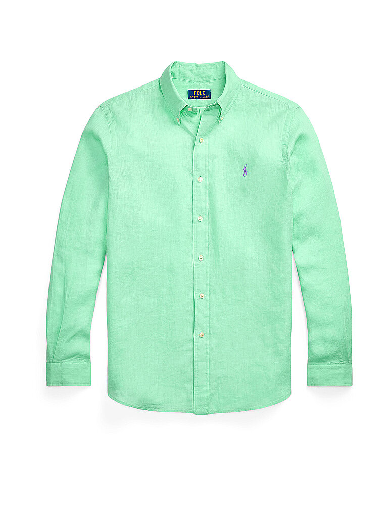 POLO RALPH LAUREN Leinenhemd Custom Fit türkis | XL von Polo Ralph Lauren