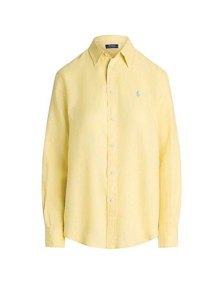 POLO RALPH LAUREN Leinenhemd gelb | L von Polo Ralph Lauren