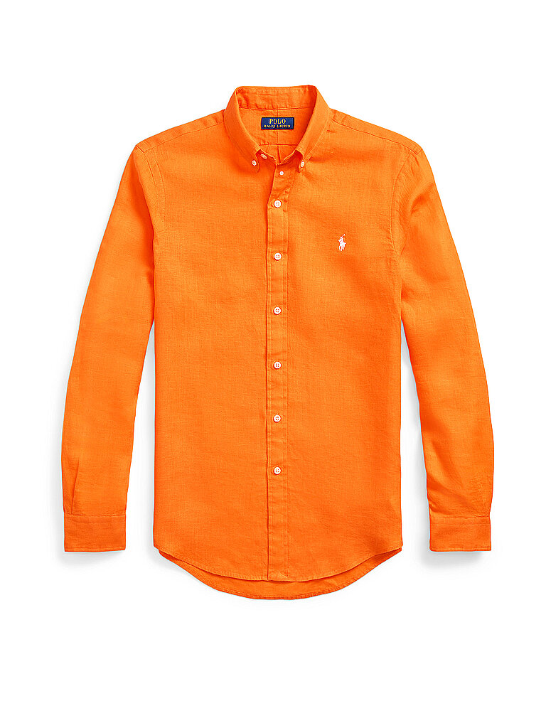 POLO RALPH LAUREN Leinenhemd orange | L von Polo Ralph Lauren