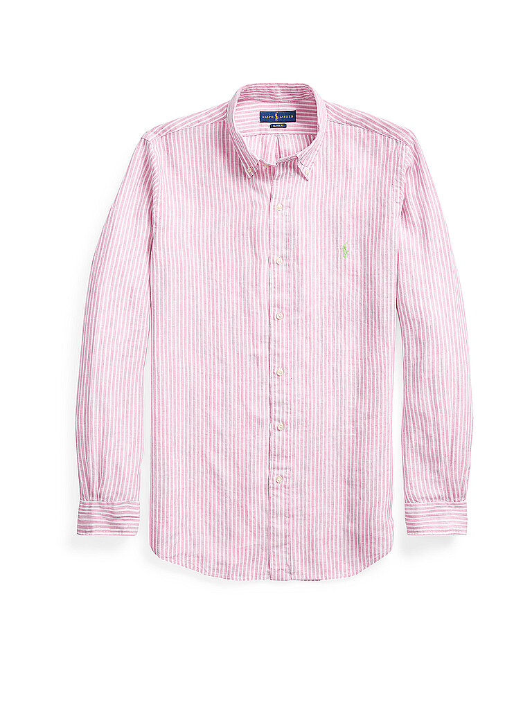 POLO RALPH LAUREN Leinenhemd rosa | L von Polo Ralph Lauren