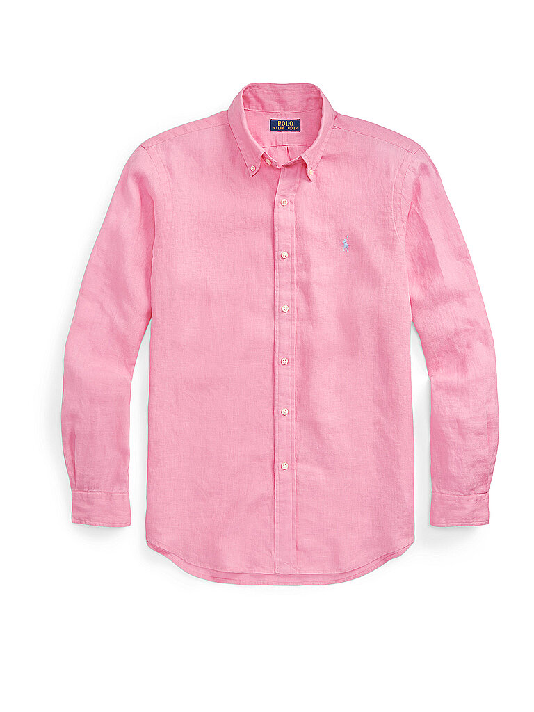 POLO RALPH LAUREN Leinenhemd rosa | L von Polo Ralph Lauren