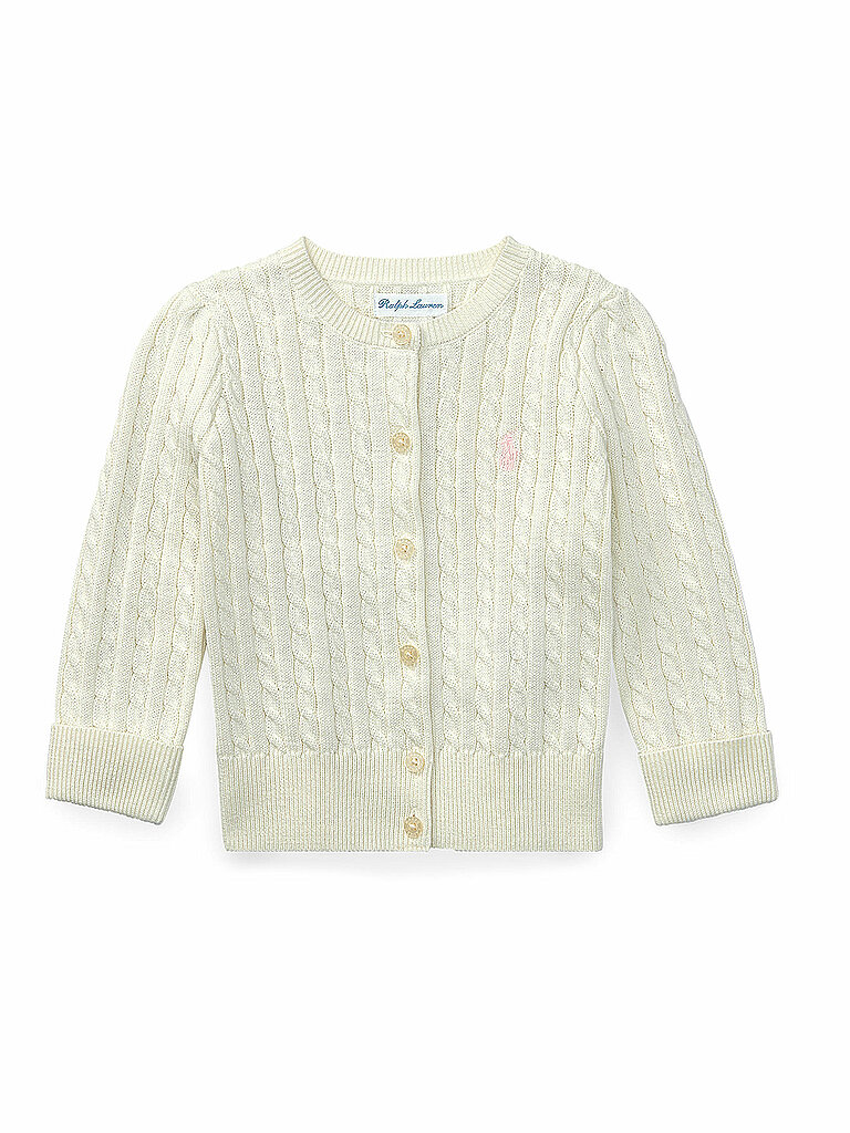 POLO RALPH LAUREN Mädchen Strickjacke weiss | 74 von Polo Ralph Lauren