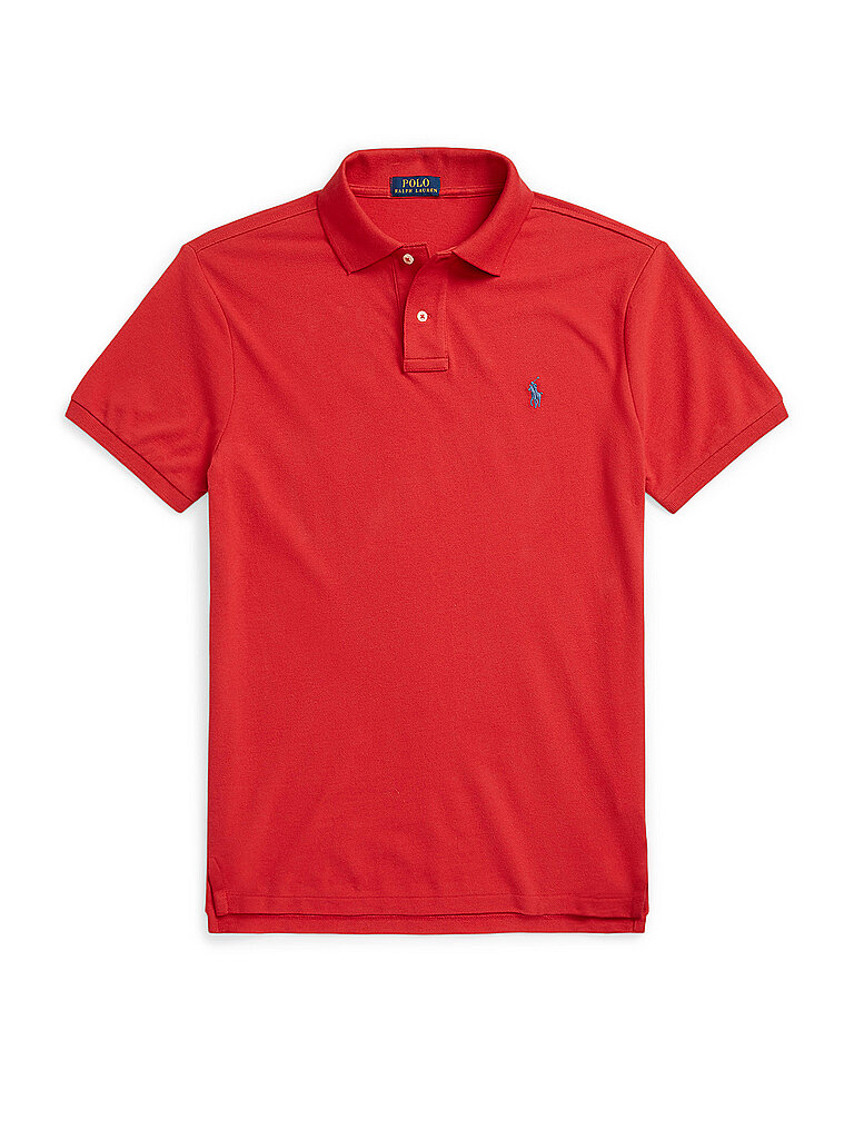 POLO RALPH LAUREN Poloshirt Custom Slim Fit rot | L von Polo Ralph Lauren