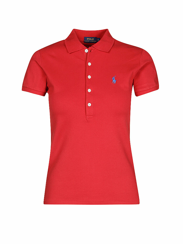 POLO RALPH LAUREN Poloshirt Slim Fit JULIE rot | M von Polo Ralph Lauren