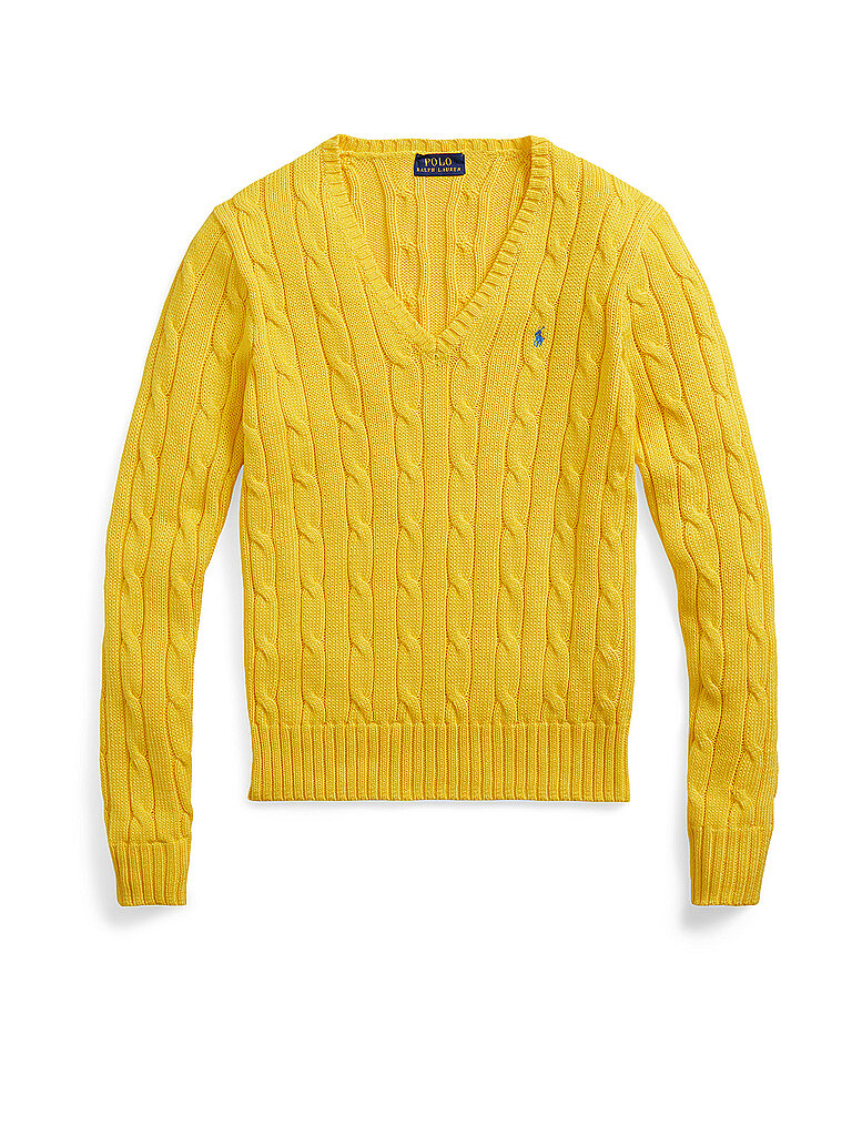 POLO RALPH LAUREN Pullover Slim Fit KIMBERLY gelb | XS von Polo Ralph Lauren