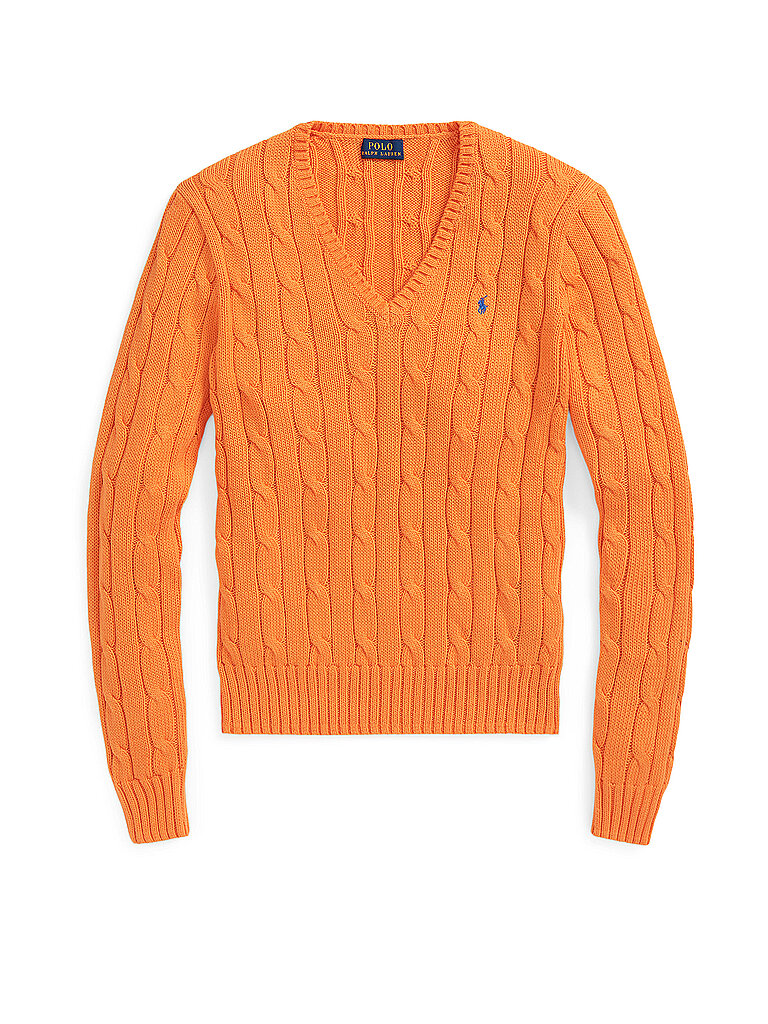 POLO RALPH LAUREN Pullover Slim Fit KIMBERLY orange | XL von Polo Ralph Lauren