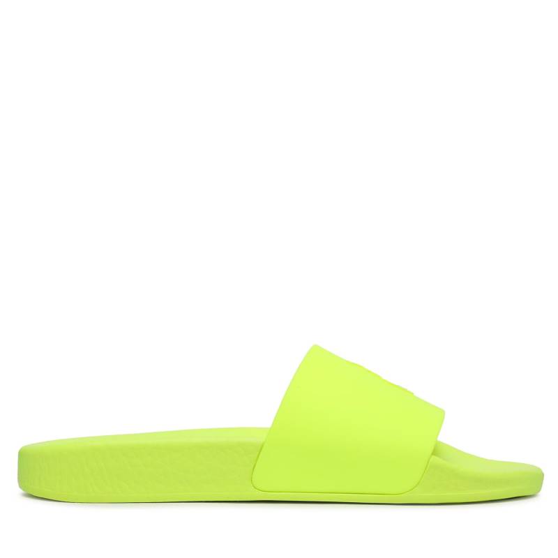 Pantoletten Polo Ralph Lauren Polo Slide 809892945002 Safety Yellow/White Pp von Polo Ralph Lauren