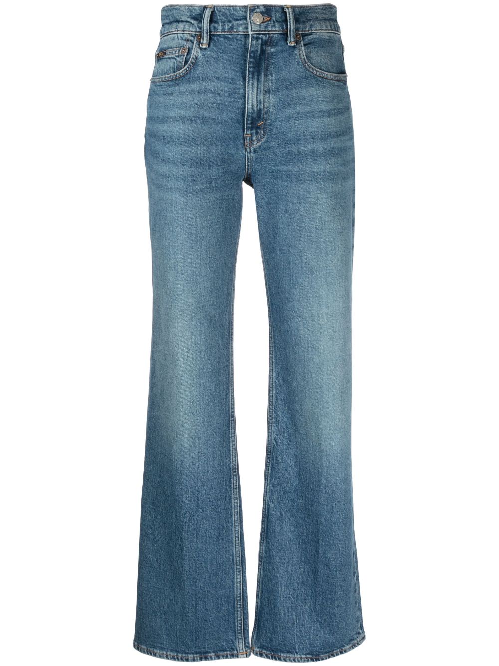 Polo Ralph Lauren whiskering-effect high-rise flared jeans - Blue von Polo Ralph Lauren