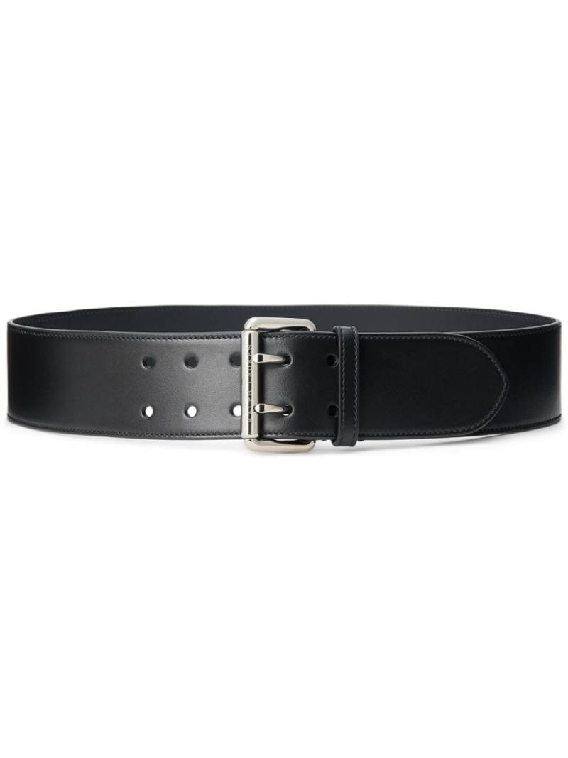 Ralph Lauren Collection 55mm leather wide belt - Black von Ralph Lauren Collection