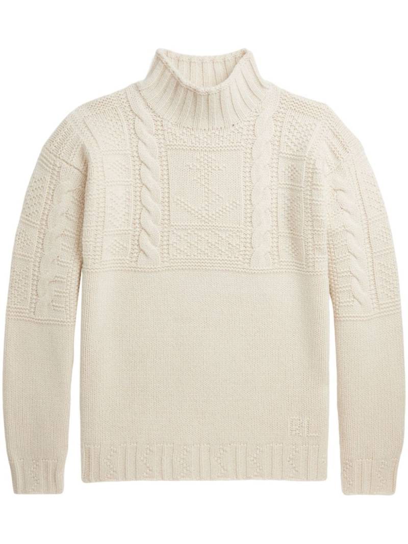 Polo Ralph Lauren Anchor Aran-knit jumper - Neutrals von Polo Ralph Lauren