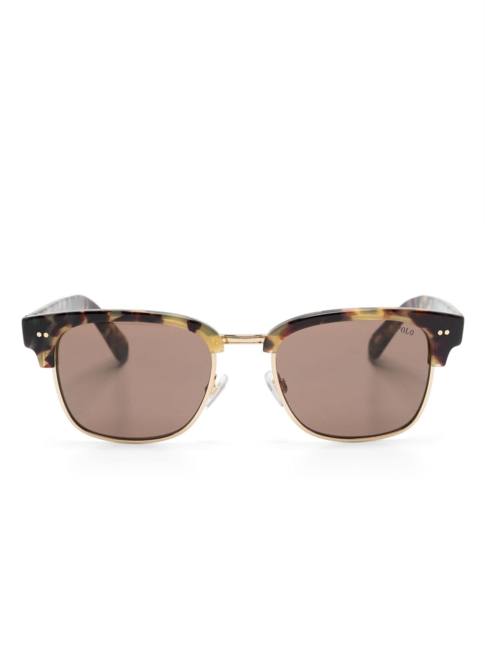 Polo Ralph Lauren Clubmaster-frame tinted sunglasses - Brown von Polo Ralph Lauren