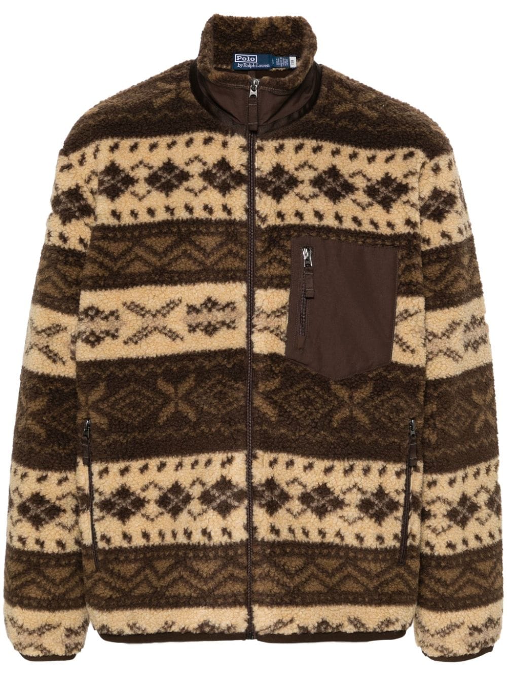 Polo Ralph Lauren Fair Isle-pattern fleece jacket - Brown von Polo Ralph Lauren