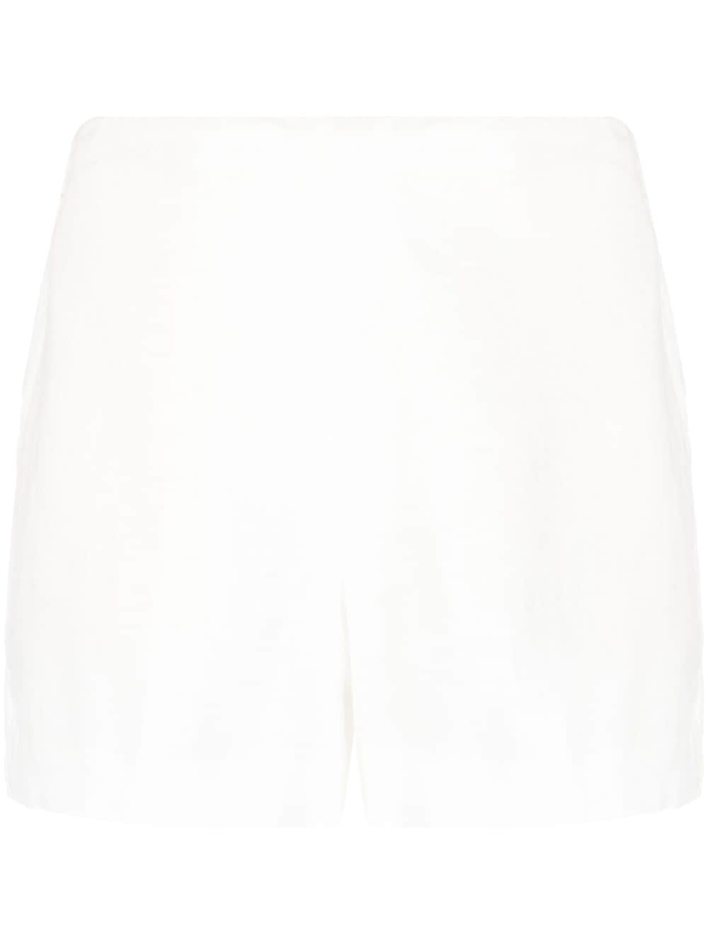 Polo Ralph Lauren Flat Front linen shorts - White von Polo Ralph Lauren