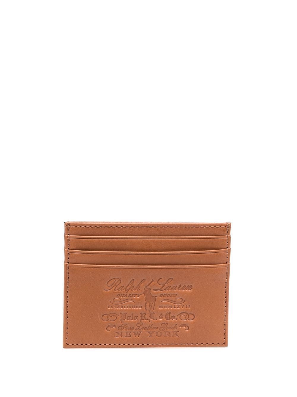 Polo Ralph Lauren Heritage leather cardholder - Brown von Polo Ralph Lauren