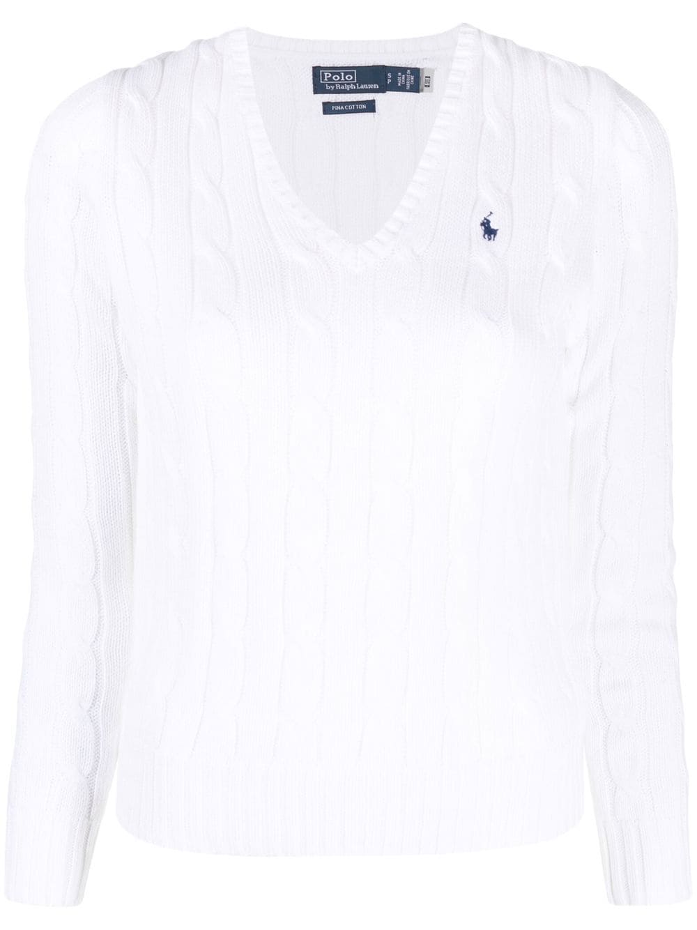 Polo Ralph Lauren Kimberly Polo Pony cable-knit jumper - White von Polo Ralph Lauren