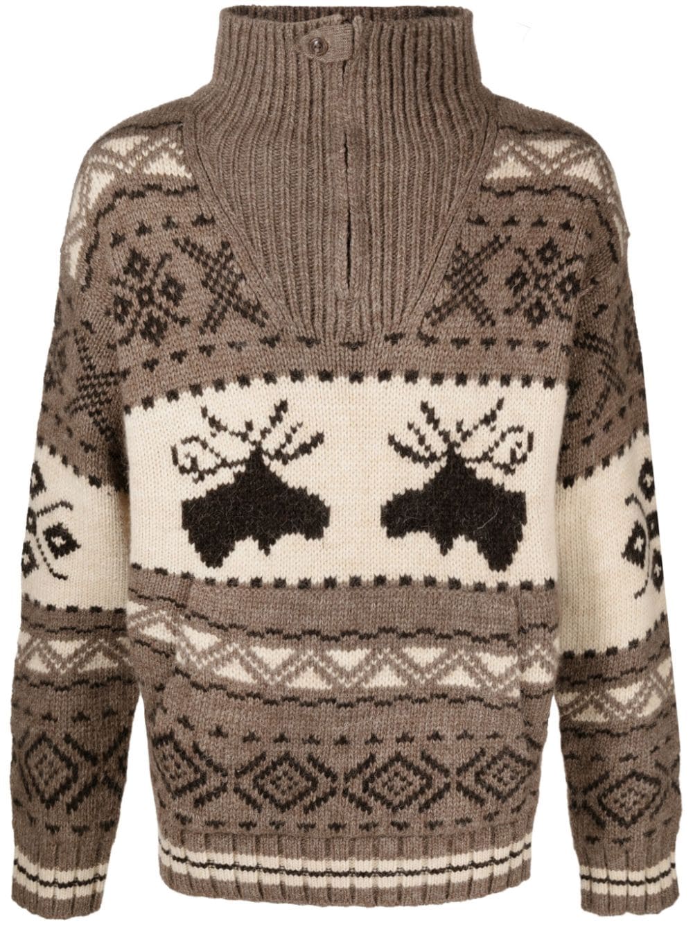 Polo Ralph Lauren Moose intarsia-knit jumper - Brown von Polo Ralph Lauren