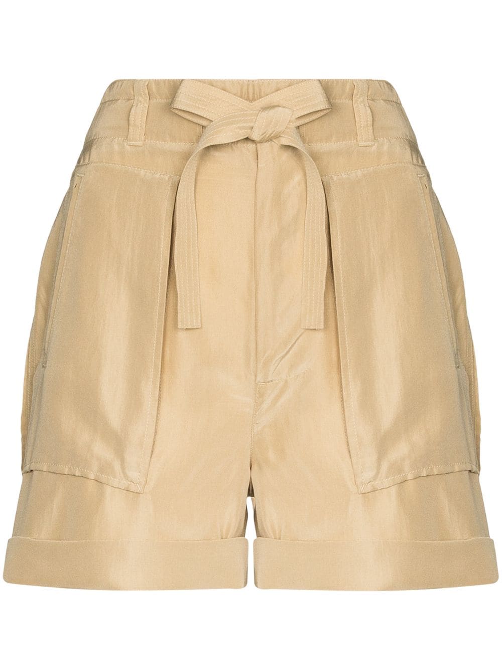 Polo Ralph Lauren paperbag-waist silk shorts - Neutrals von Polo Ralph Lauren