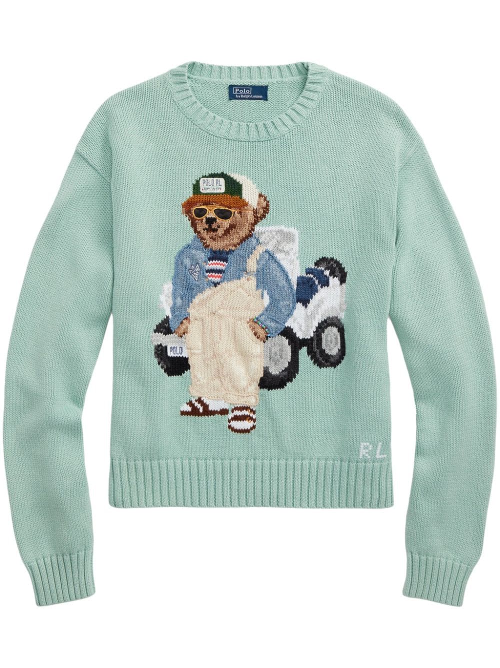 Polo Ralph Lauren Polo Bear Cadet jacquard cotton jumper - Green von Polo Ralph Lauren