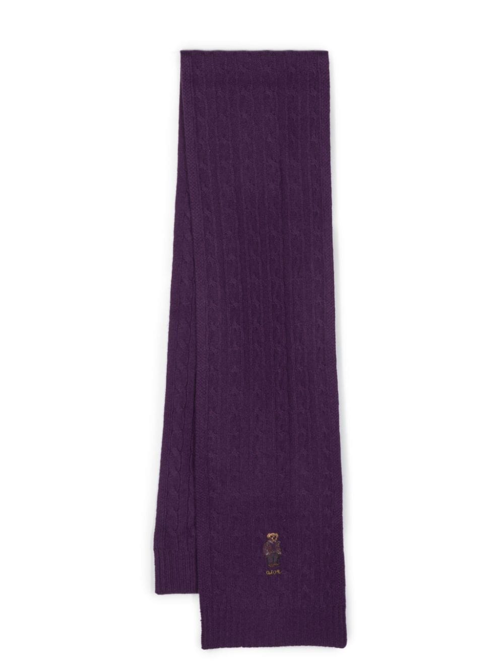 Polo Ralph Lauren Polo Bear cable-knit scarf - Purple von Polo Ralph Lauren