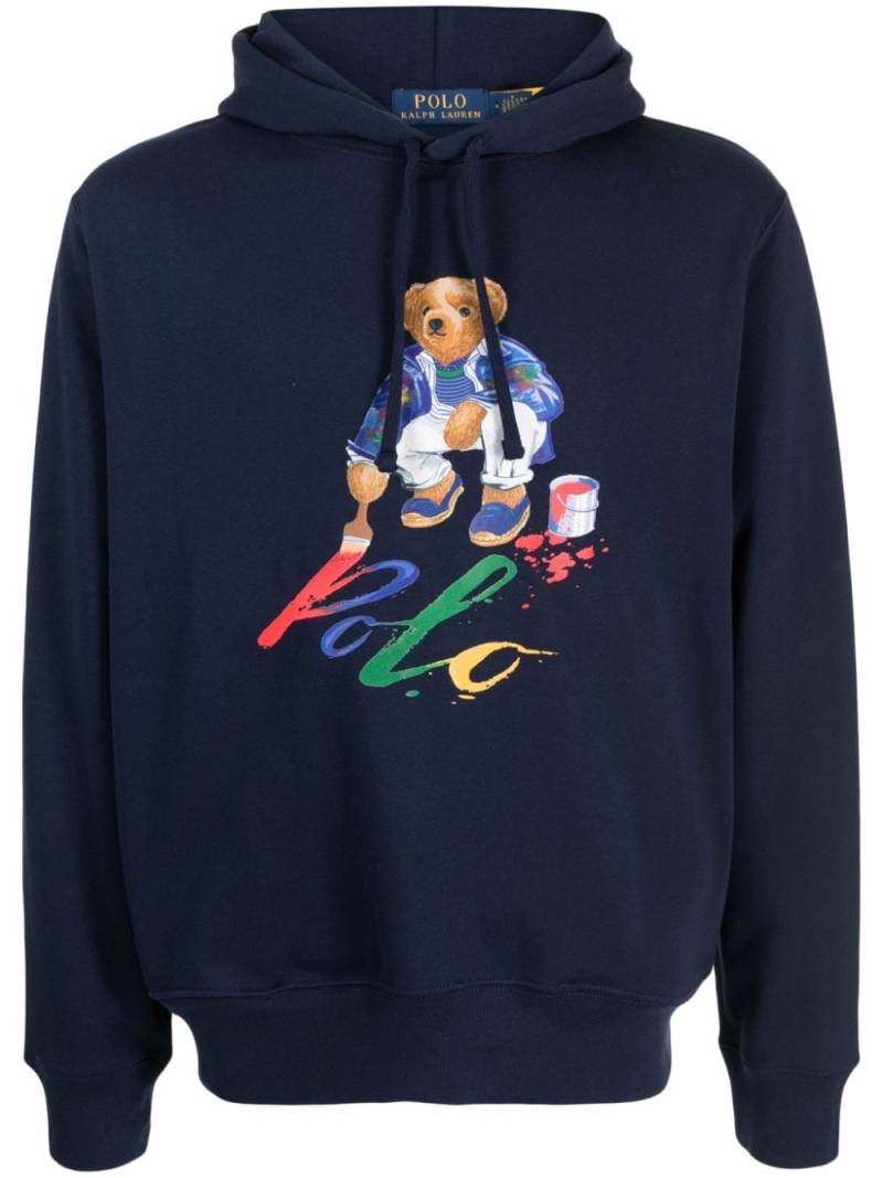 Polo Ralph Lauren Polo Bear-print pullover hoodie - Blue von Polo Ralph Lauren