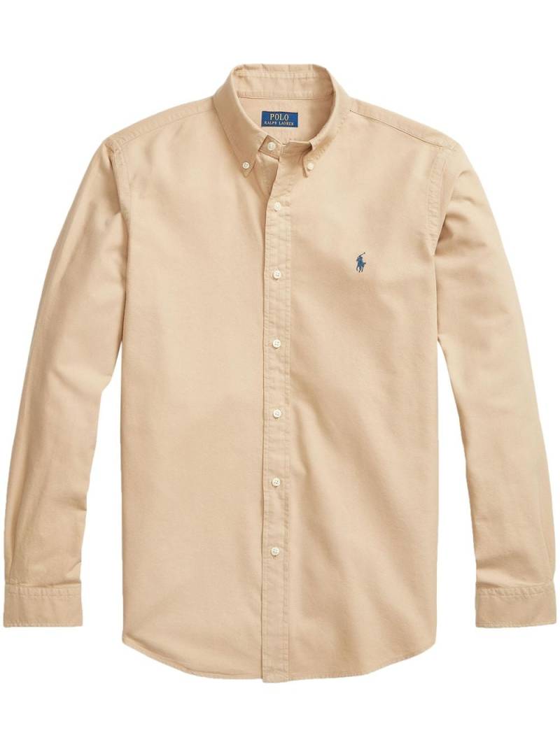 Polo Ralph Lauren Polo Pony button-up cotton shirt - Neutrals von Polo Ralph Lauren