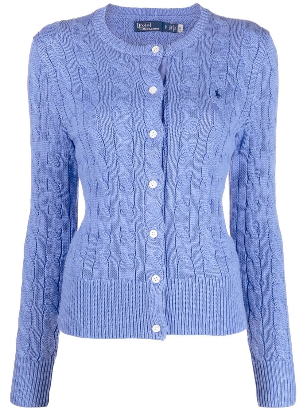 Polo Ralph Lauren Polo Pony cable-knit cardigan - Blue von Polo Ralph Lauren