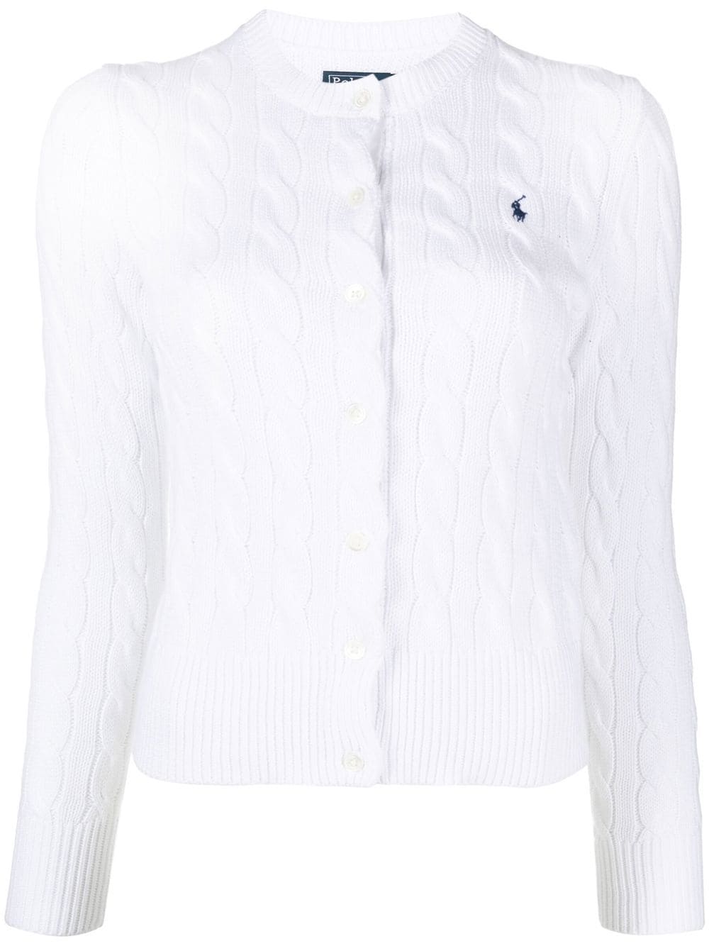 Polo Ralph Lauren Polo Pony cable-knit cardigan - White von Polo Ralph Lauren