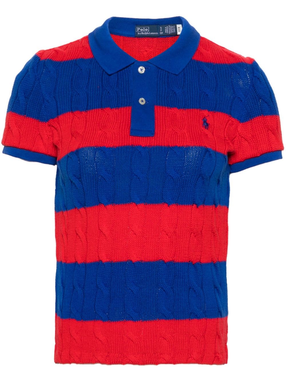Polo Ralph Lauren Polo Pony cable-knit polo shirt - Red von Polo Ralph Lauren