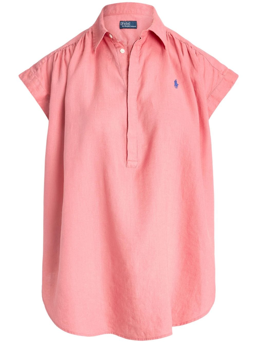 Polo Ralph Lauren Polo Pony cap-sleeve linen blouse - Pink von Polo Ralph Lauren