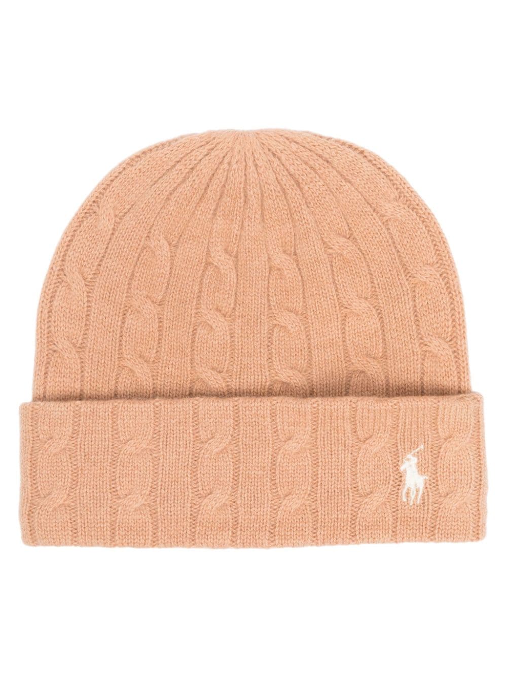 Polo Ralph Lauren Polo Pony-embroidered cable-knit beanie - Brown von Polo Ralph Lauren