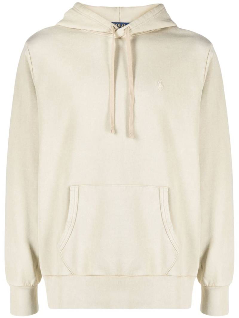 Polo Ralph Lauren Polo Pony-embroidered cotton hoodie - Neutrals von Polo Ralph Lauren