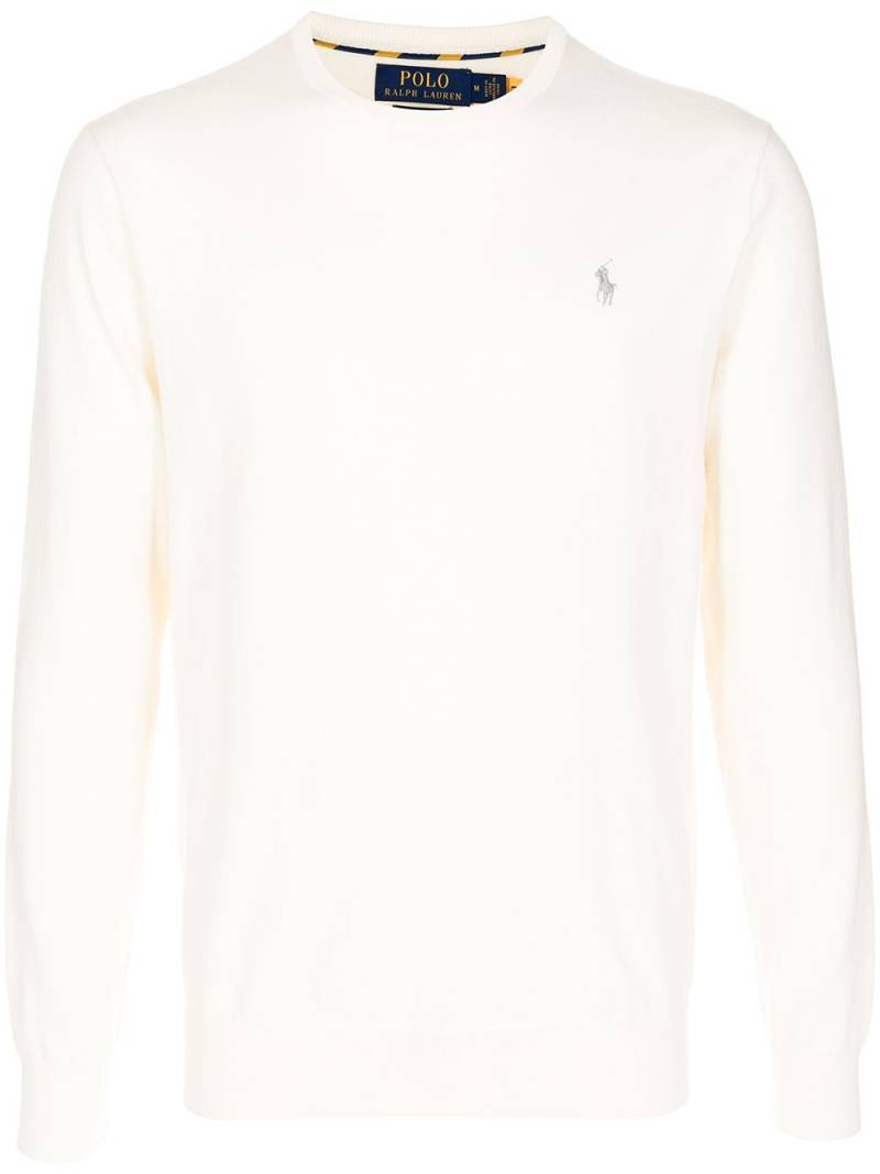 Polo Ralph Lauren Polo Pony-embroidered cotton sweatshirt - White von Polo Ralph Lauren