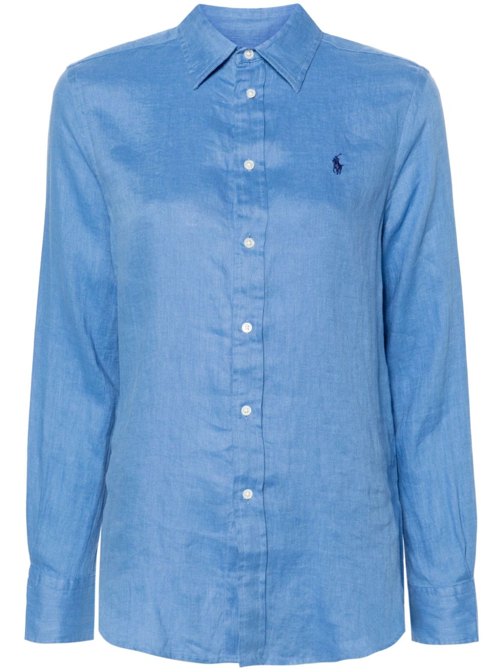 Polo Ralph Lauren Polo Pony-embroidered linen shirt - Blue von Polo Ralph Lauren