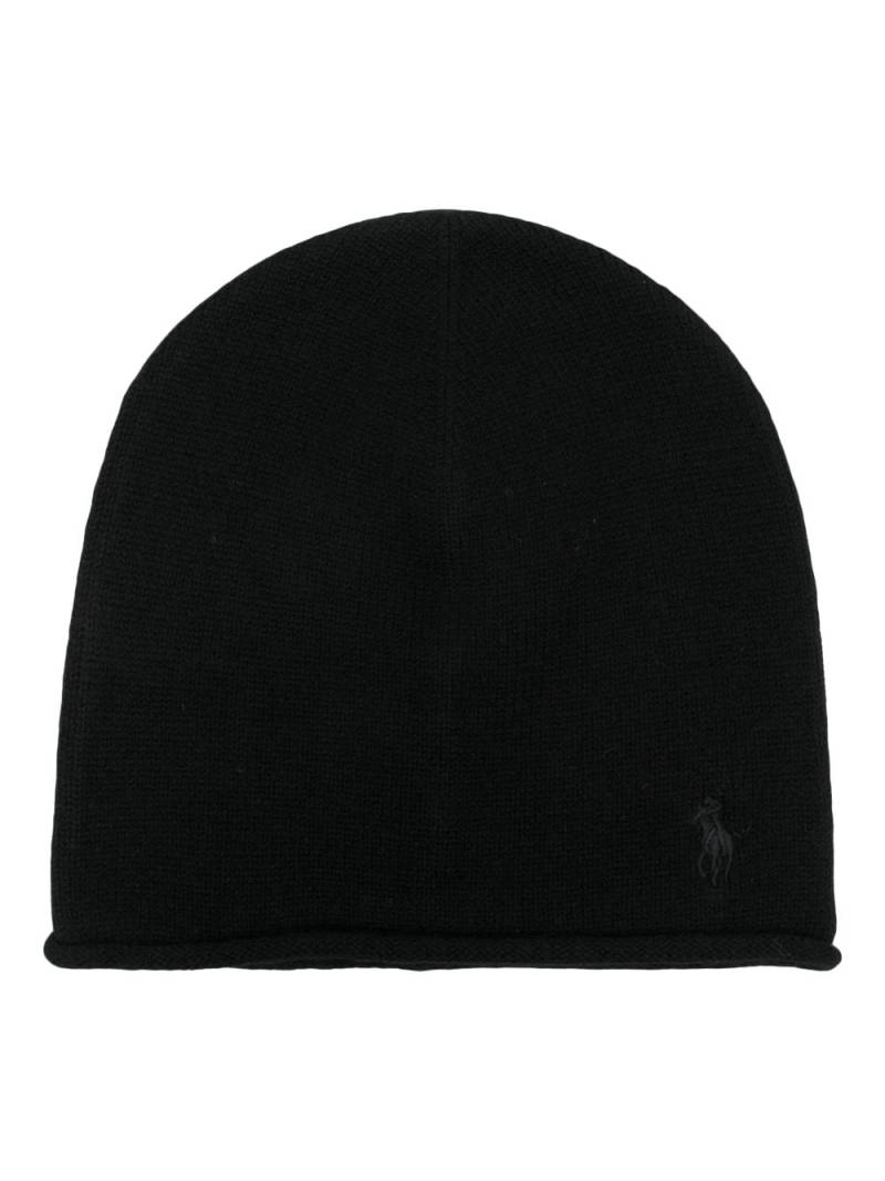 Polo Ralph Lauren Polo Pony embroidered-logo beanie - Black von Polo Ralph Lauren