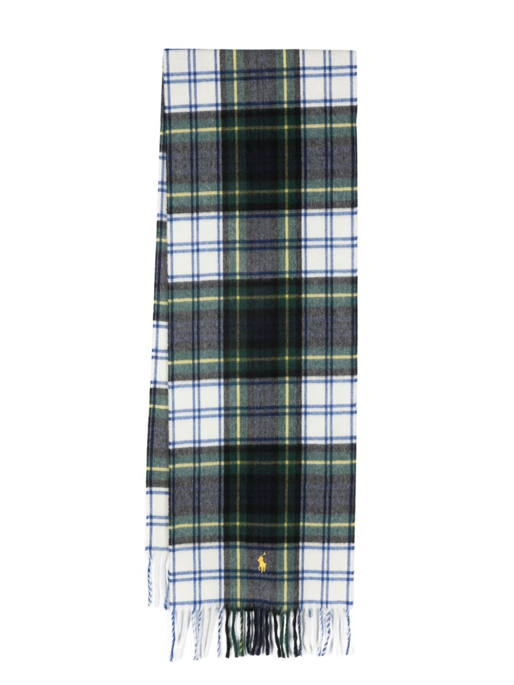 Polo Ralph Lauren Polo Pony-embroidered tartan check-print scarf - Green von Polo Ralph Lauren