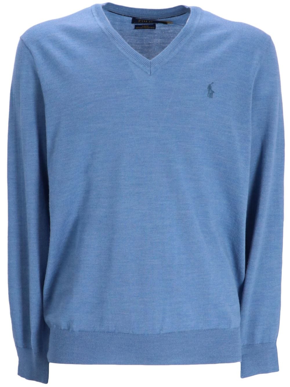 Polo Ralph Lauren Polo Pony-embroidered wool jumper - Blue von Polo Ralph Lauren