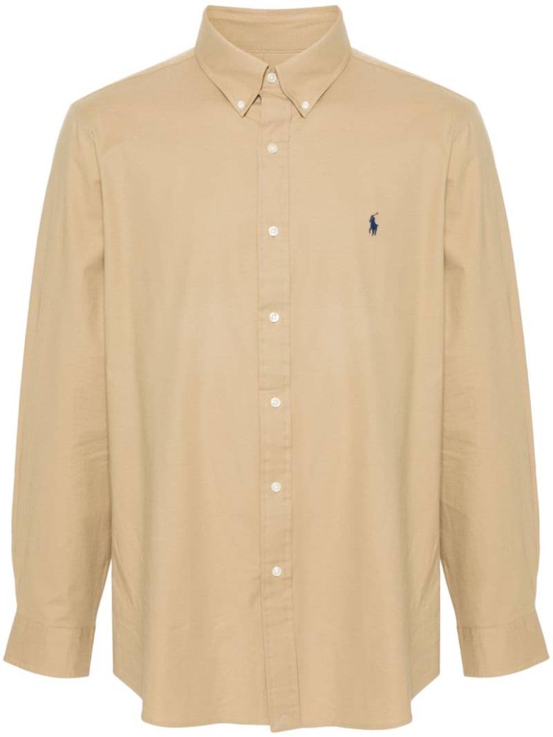 Polo Ralph Lauren Polo Pony-embroidery stretch-cotton shirt - Neutrals von Polo Ralph Lauren