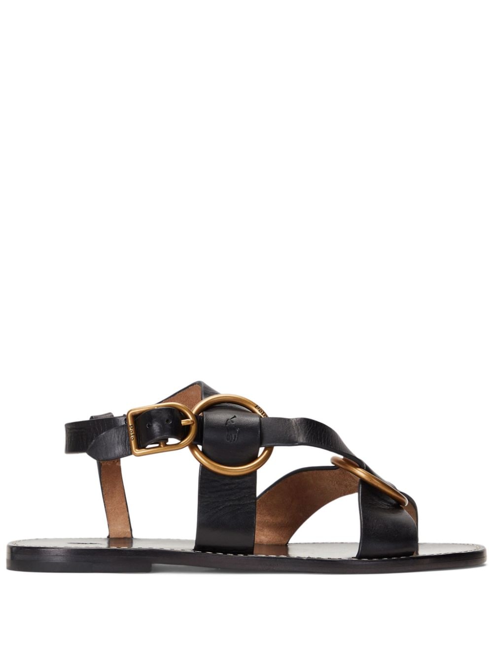 Polo Ralph Lauren Polo Pony leather sandals - Black von Polo Ralph Lauren