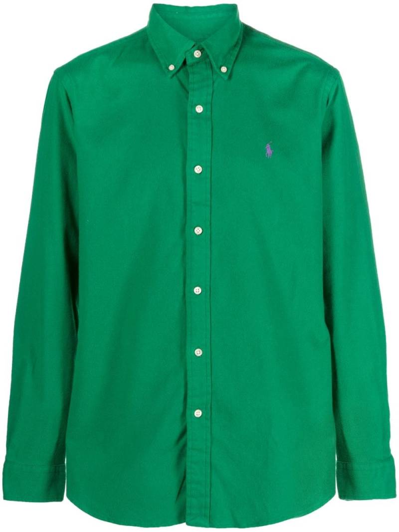 Polo Ralph Lauren Polo Pony logo-embroidered cotton shirt - Green von Polo Ralph Lauren