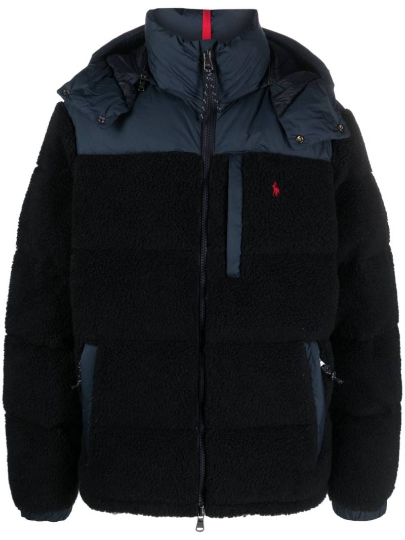 Polo Ralph Lauren Polo Pony panelled padded jacket - Blue von Polo Ralph Lauren