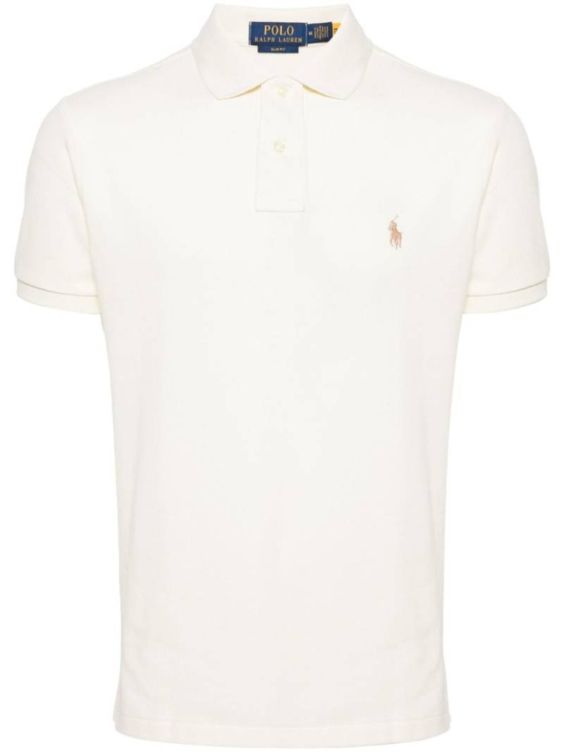 Polo Ralph Lauren Pony-embroidered cotton polo shirt - Neutrals von Polo Ralph Lauren