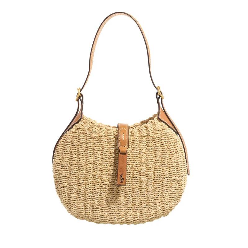 Polo Ralph Lauren Schultertasche - P Id Sm Sh S-Shoulder Bag-Small - Gr. unisize - in Beige - für Damen von Polo Ralph Lauren