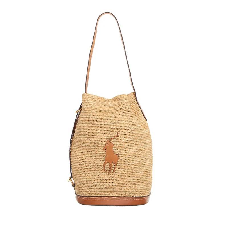 Polo Ralph Lauren Schultertasche - Slng Bckt-Bucket Bag-Medium - Gr. unisize - in Beige - für Damen von Polo Ralph Lauren