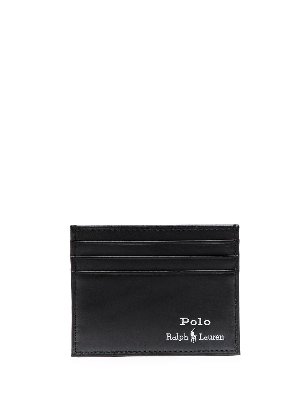 Polo Ralph Lauren Suffolk leather cardholder - Black von Polo Ralph Lauren