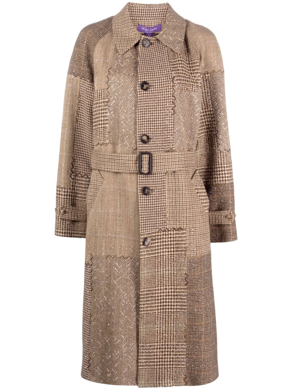 Ralph Lauren Collection Teegan patchwork-pattern coat - Brown von Ralph Lauren Collection